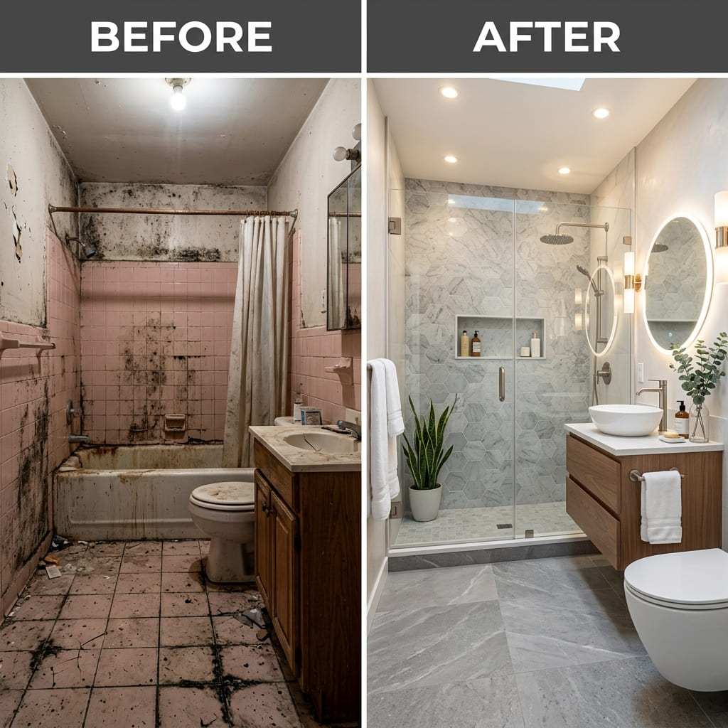 Bathroom Transformation Comparison